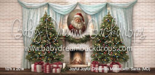 Joyful Joyful Christmas Mantel with Santa (MD)