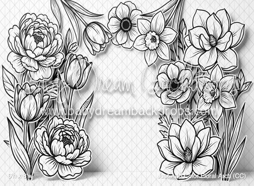 Just Add Color Floral Arch (CC)
