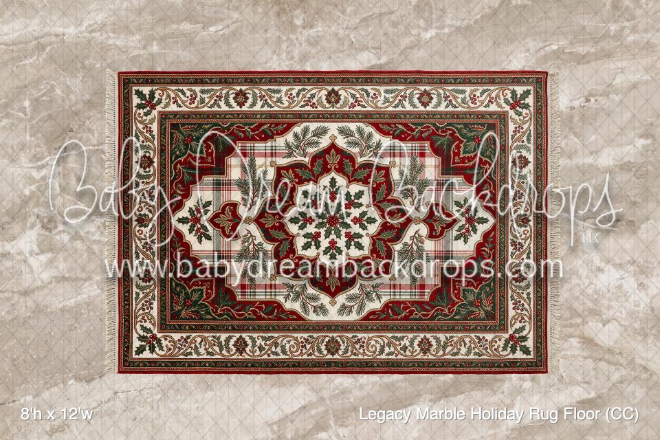 Legacy Marble Holiday Rug Fabric Floor (CC)