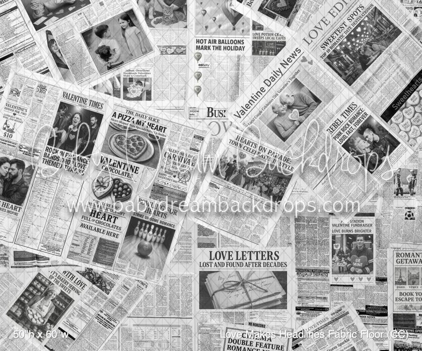 Love Makes Headlines Fabric Floor (CC)