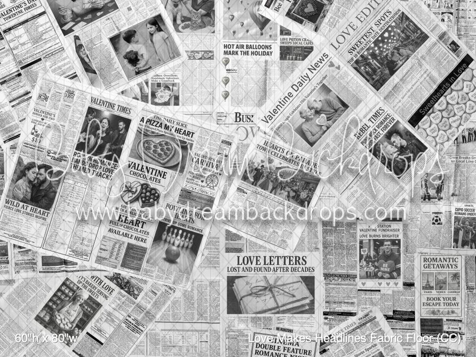 Love Makes Headlines Fabric Floor (CC)