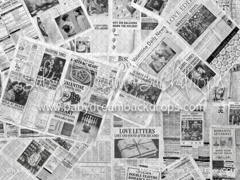Love Makes Headlines Fabric Floor (CC)