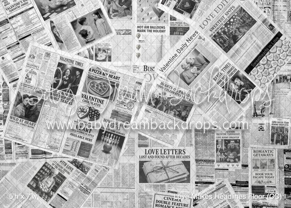 Love Makes Headlines Fabric Floor (CC)