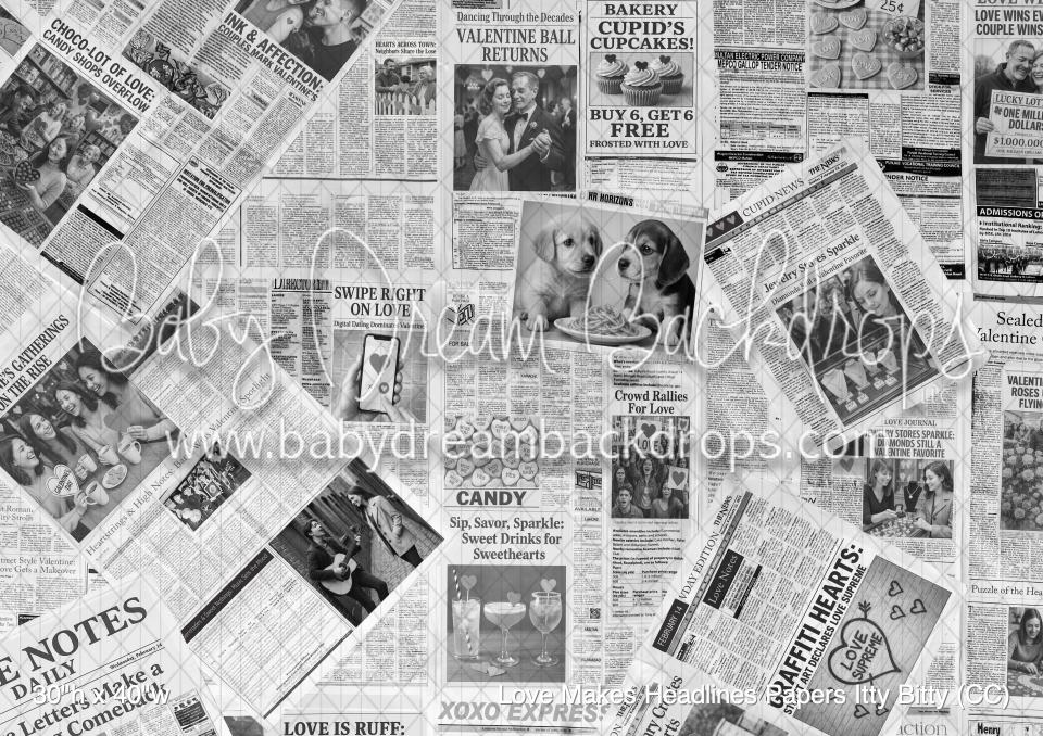 Love Makes Headlines Papers Itty Bitty (CC)