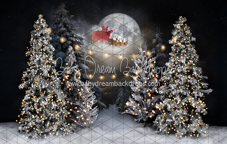Magic in the Moonlight Santa and String Lights (JA)