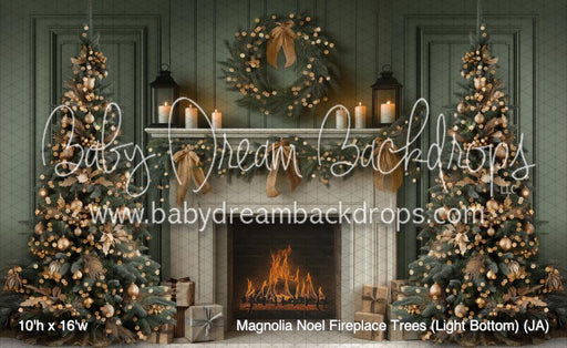 Magnolia Noel Fireplace Trees (Light Bottom) (JA)