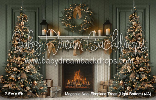 Magnolia Noel Fireplace Trees (Light Bottom) (JA)