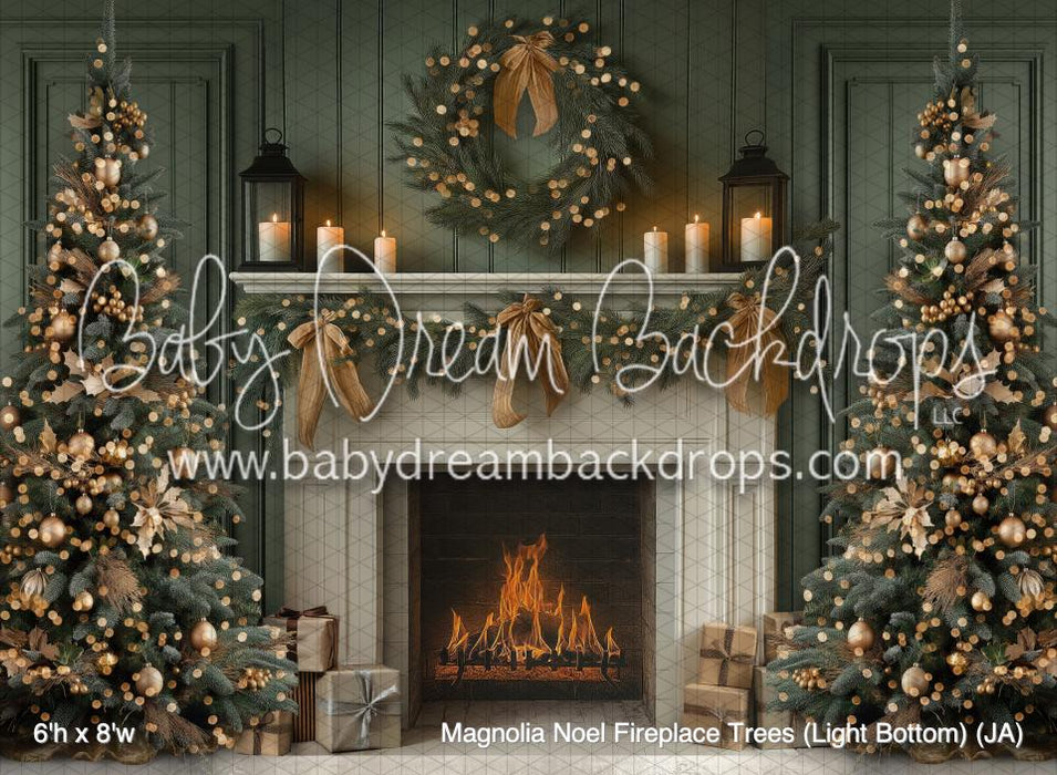 Magnolia Noel Fireplace Trees (Light Bottom) (JA)