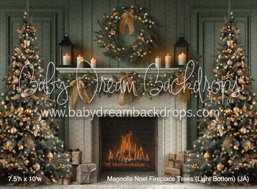 Magnolia Noel Fireplace Trees (Light Bottom) (JA)