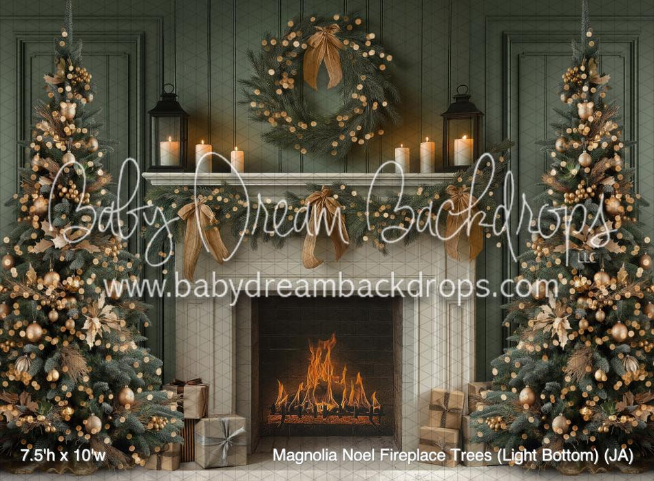 Magnolia Noel Fireplace Trees (Light Bottom) (JA)