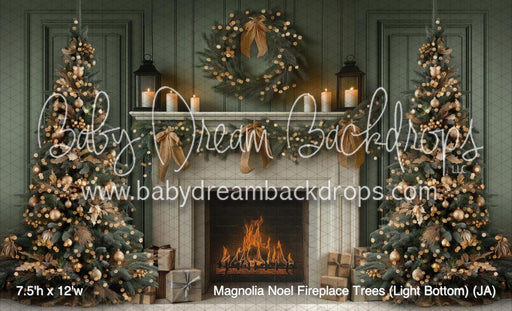 Magnolia Noel Fireplace Trees (Light Bottom) (JA)