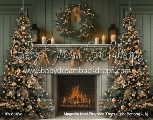 Magnolia Noel Fireplace Trees (Light Bottom) (JA)