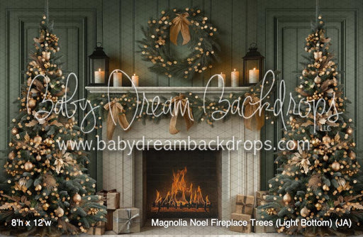 Magnolia Noel Fireplace Trees (Light Bottom) (JA)