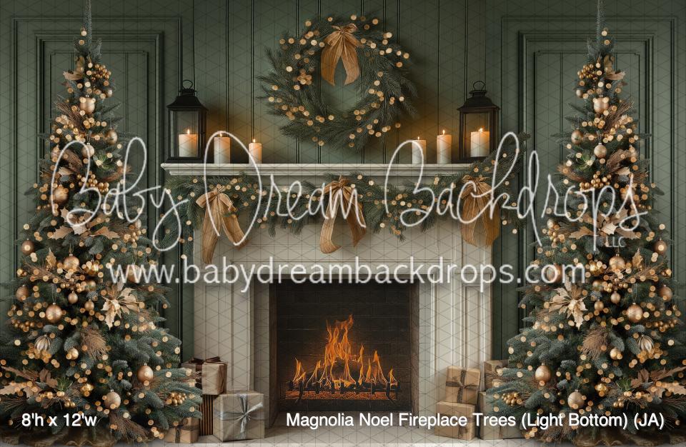 Magnolia Noel Fireplace Trees (Light Bottom) (JA)