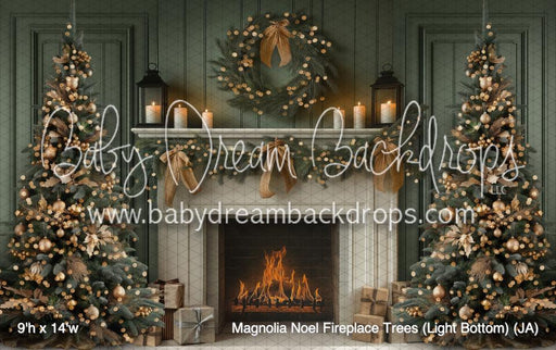 Magnolia Noel Fireplace Trees (Light Bottom) (JA)