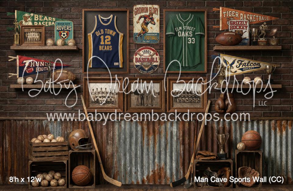 Man Cave Sports Wall (CC)