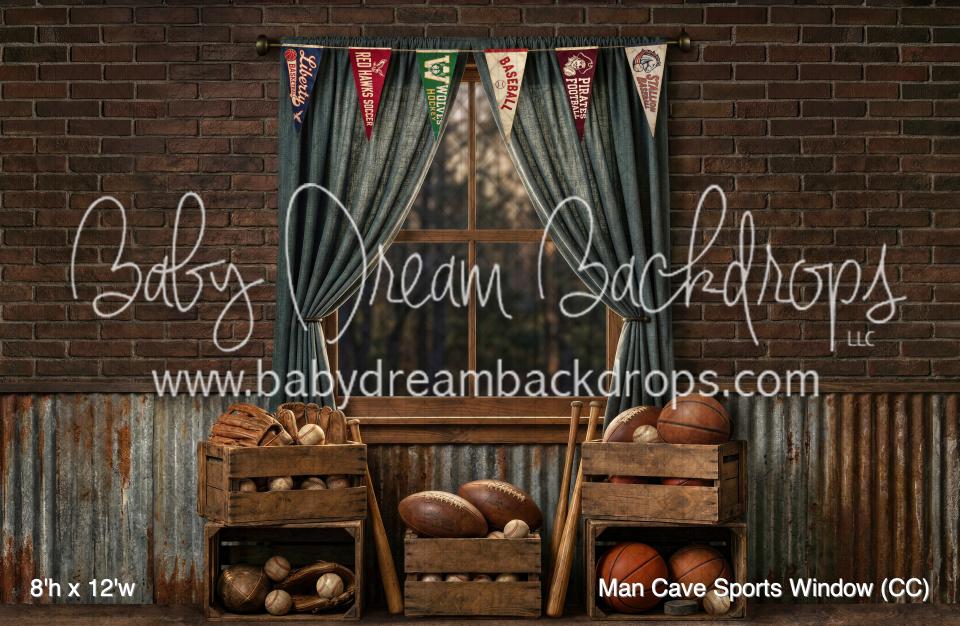 Man Cave Sports Window (CC)