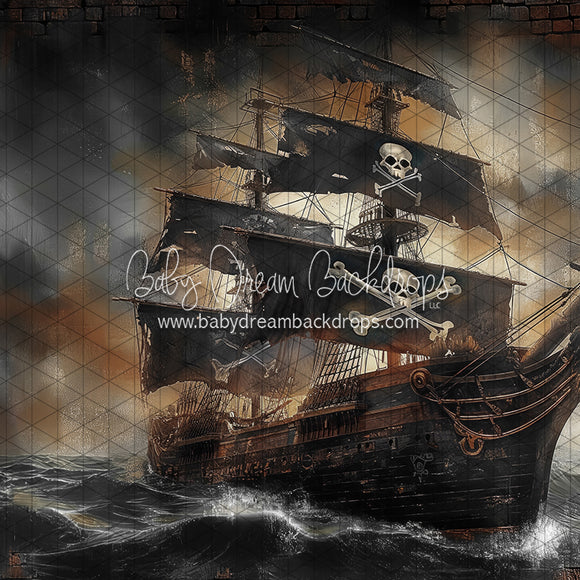 X Drop Mascot Brick Pirate Ship (JA)