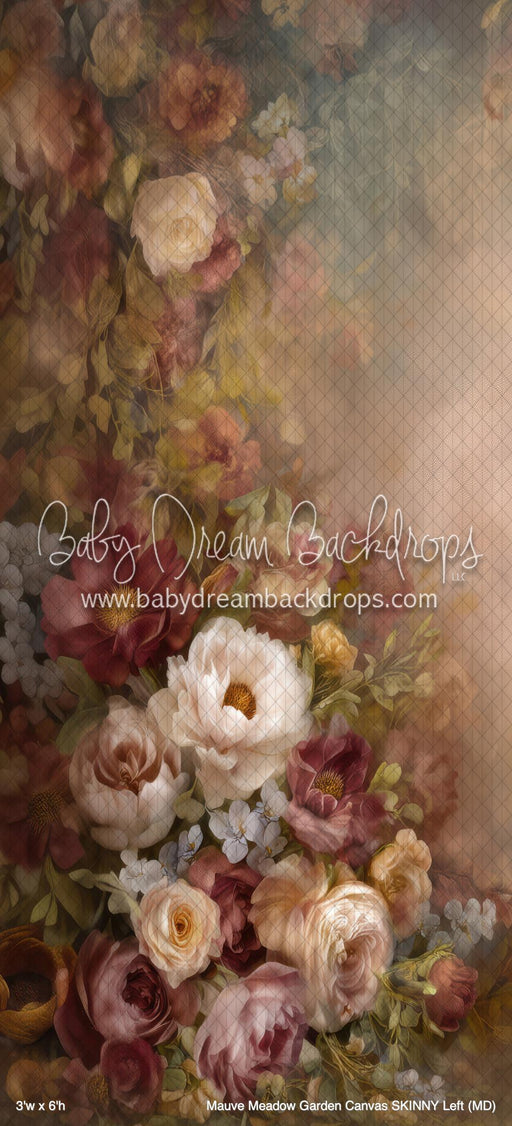 Mauve Meadow Garden Canvas SKINNY Left (MD)