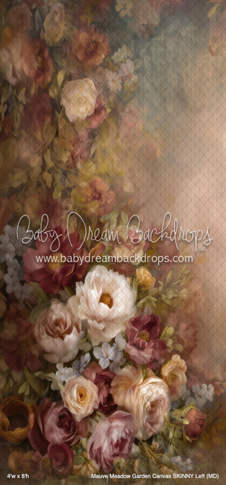 Mauve Meadow Garden Canvas SKINNY Left (MD)