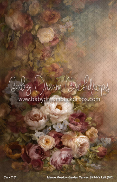 Mauve Meadow Garden Canvas SKINNY Left (MD)