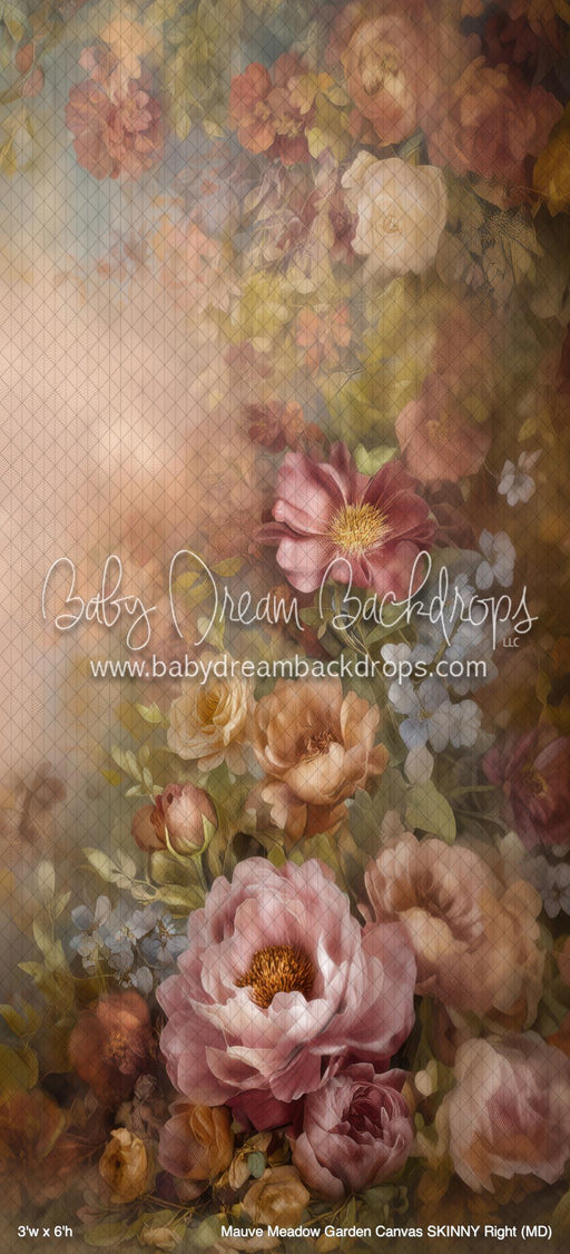 Mauve Meadow Garden Canvas SKINNY Right (MD)