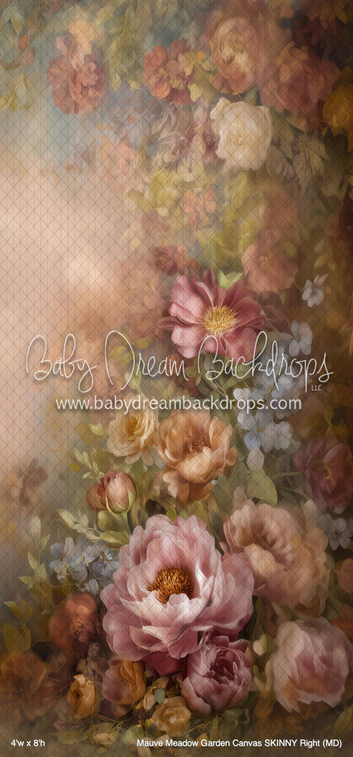 Mauve Meadow Garden Canvas SKINNY Right (MD)