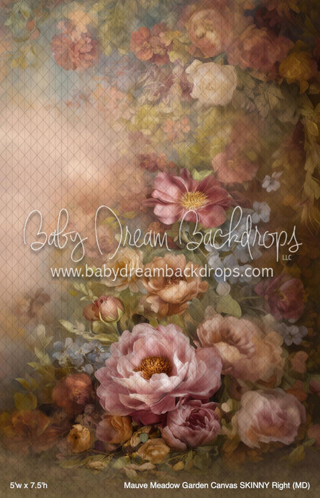 Mauve Meadow Garden Canvas SKINNY Right (MD)