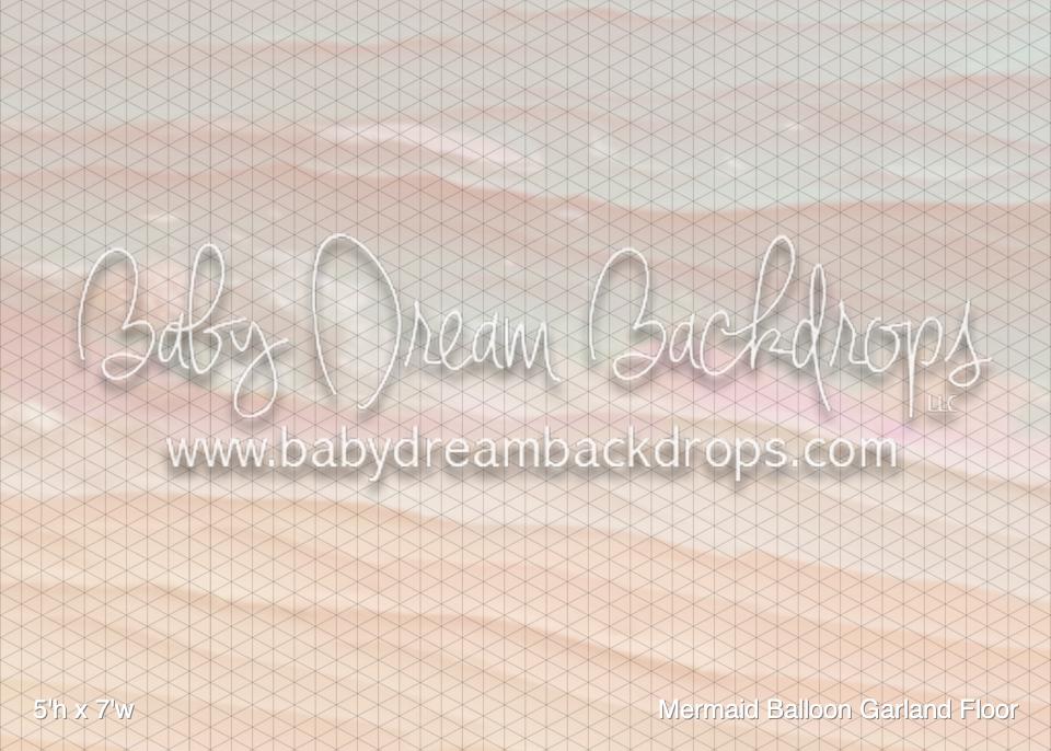 Mermaid Balloon Garland Fabric Floor (BM)