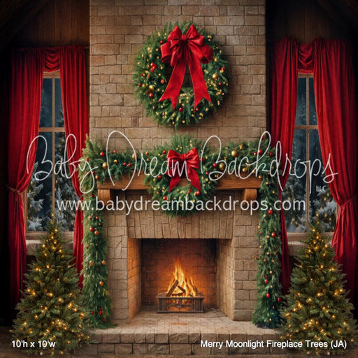 Merry Moonlight Fireplace Trees (JA)