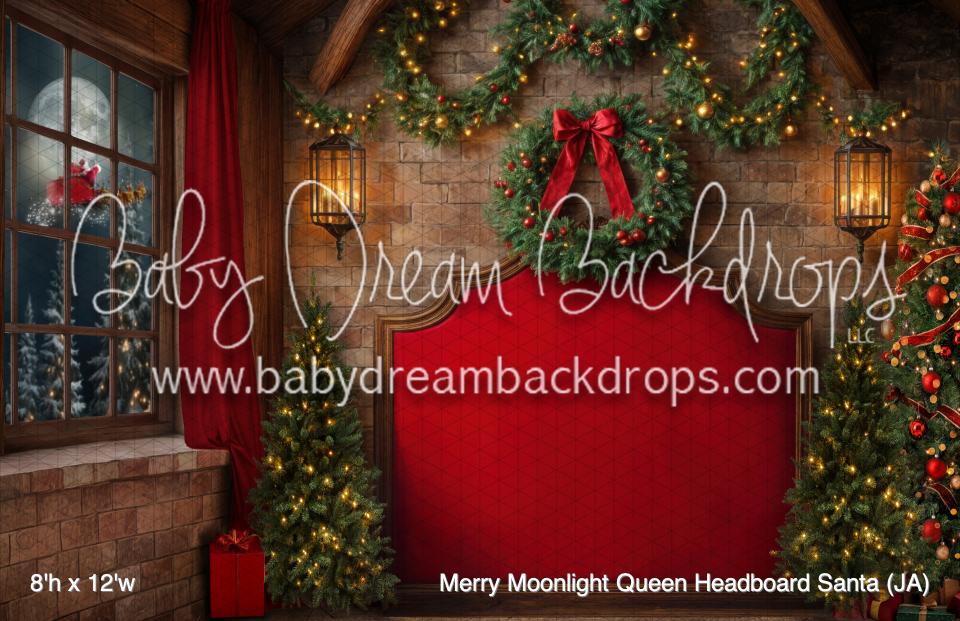 Merry Moonlight Queen Headboard Santa (JA)