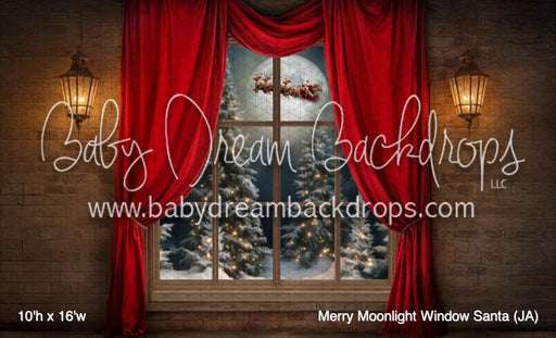 Merry Moonlight Window Santa (JA)