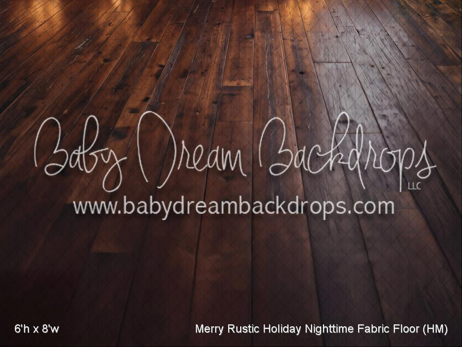 Merry Rustic Holiday Nighttime Fabric Floor (HM)
