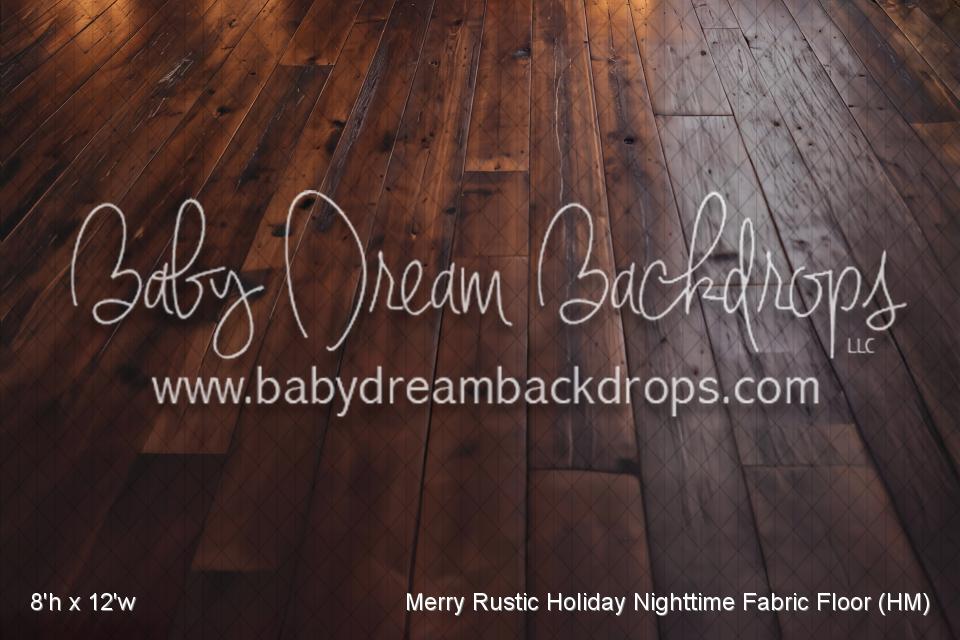 Merry Rustic Holiday Nighttime Fabric Floor (HM)
