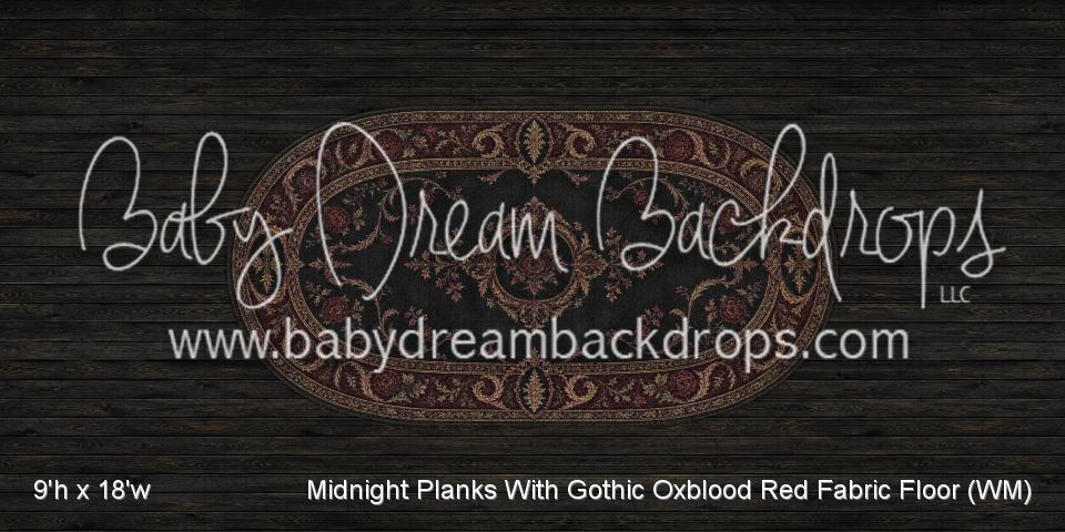 Midnight Planks With Gothic Oxblood Red Fabric Floor (WM)