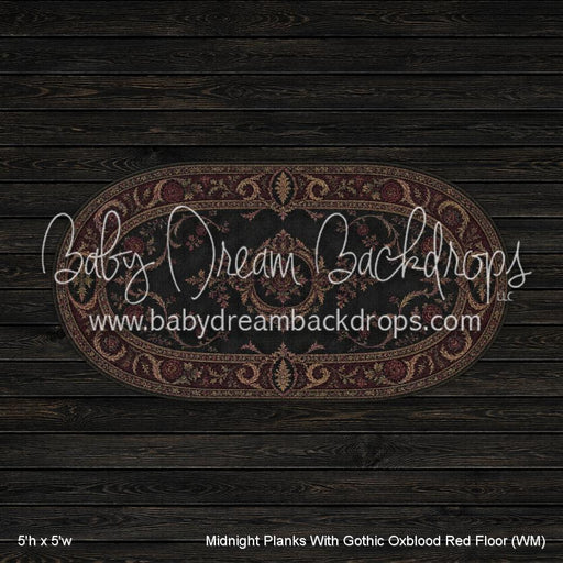 Midnight Planks With Gothic Oxblood Red Floor (WM)