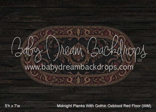 Midnight Planks With Gothic Oxblood Red Floor (WM)