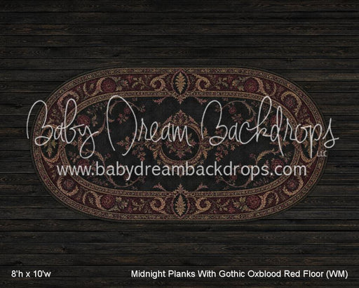 Midnight Planks With Gothic Oxblood Red Floor (WM)