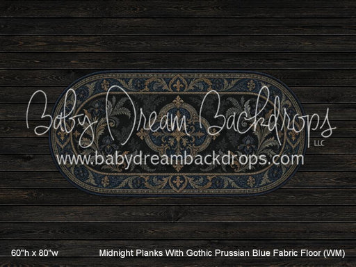 Midnight Planks With Gothic Prussian Blue Fabric Floor (WM)