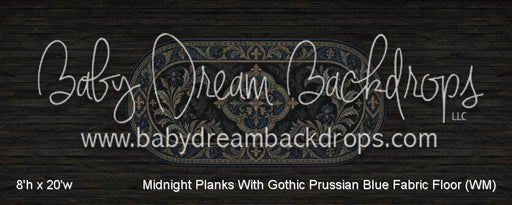 Midnight Planks With Gothic Prussian Blue Fabric Floor (WM)