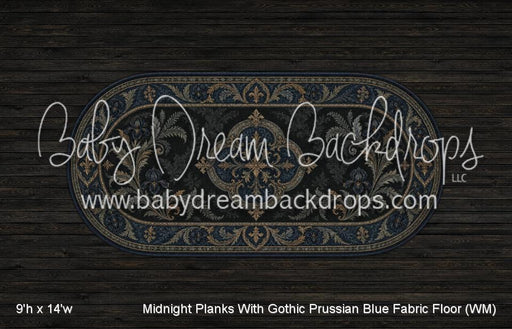 Midnight Planks With Gothic Prussian Blue Fabric Floor (WM)
