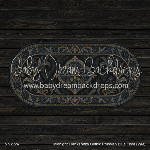 Midnight Planks With Gothic Prussian Blue Floor (WM)