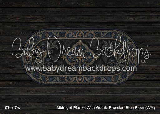 Midnight Planks With Gothic Prussian Blue Floor (WM)