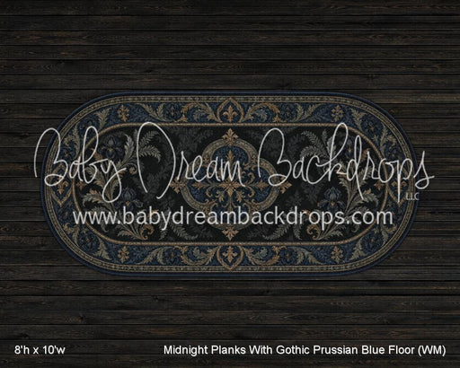 Midnight Planks With Gothic Prussian Blue Floor (WM)