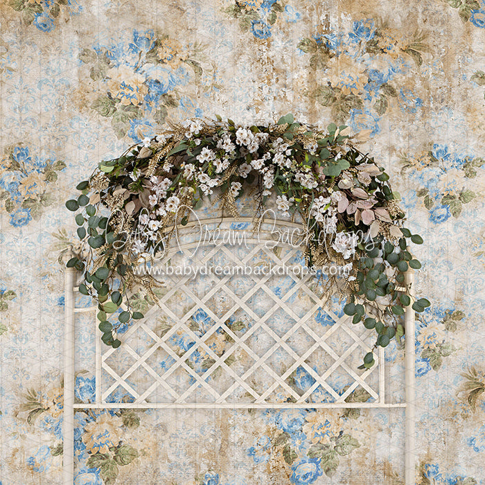 Mommy Spring Tea Blue Headboard (Queen)