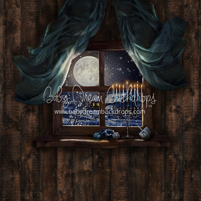 Moonlit Holiday Window Menorah