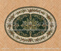 Natural Oak Herringbone with Evergreen Rug Fabric Floor (WM)