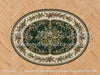 Natural Oak Herringbone with Evergreen Rug Fabric Floor (WM)