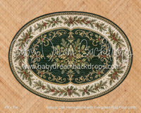 Natural Oak Herringbone with Evergreen Rug Floor (WM)