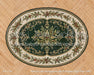 Natural Oak Herringbone with Evergreen Rug Floor (WM)